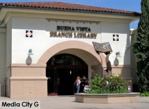 Photo: FLLewis/Media City G -- Buena Vista Library 300 North Buena Vista Street in Burbank