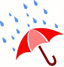 red umbrella and raindrops