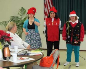 Photo: FLLewis/Media City G -- Three BCR clients perfromed Christmas carols at the Burbank Coordinating Council meeting in Burbank December 2, 2013