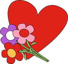 Heart and flowers clipart