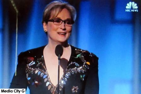 Meryl Streep speaks out at the 2017 Golden Globes Award ceremony