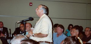 Photo: FLLewis/Media City G -- Resident speaks out at Burbank Police Commission public forum on Wednesday, August 18, 2010