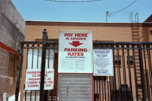 Photo: FLLewis/Media City G -- The pay- to-park machine near the alley gate entrance to the parking lot of the Downtown Burbank Post Office at 125 East Olive Avenue