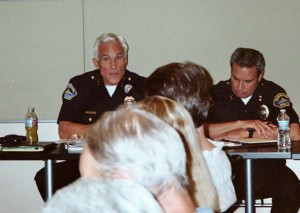Photo: FLLewis/Media City G -- Burbank Police Chief Scott LaChasse provided some lengthy statements about various projects in the BPD at the public forum, August 18, 2010