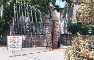 The entrance to Grand View Memorial Park cemetery in Glendale