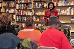 Photo: FLLewis/Media City G -- Journalist/Author Belva  Davis spoke to a full house at the Eso Won Bookstore, 4331 Degnan Boulevard, Los Angeles March 1, 2011