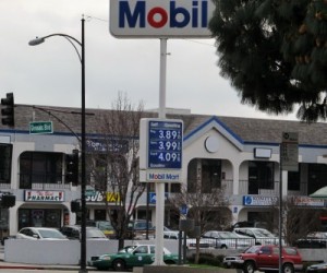 Photo: FLLewis/Media City G -- Mobil Mart at Verdugo Avenue and Glenoaks Boulevard selling gas for $4 a gallon