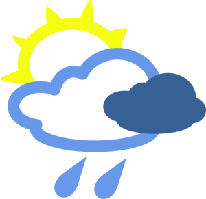 clip art of rain, clouds, and the sun