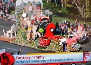 Photo: FLLewis/Media City G -- The Burbank Rose Parade float "Lights...Camera...Action!" won the Fantasy trophy in Pasadena January 1, 2014