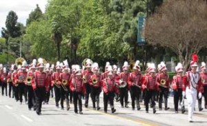 Photo: FLLewis/Media City G - John Burroughs High School band marched in Burbank on Parade April 14, 2012