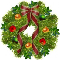 clip art Christmas wreath