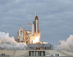 Photo: NASA -- Endeavour attached to a rocket blasted off from Kennedy Space Center in Florida May 16, 2011
