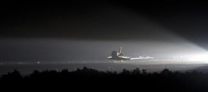 Photo: Bill Ingalls/NASA -- Space Shuttle Endeavour made a successful early morning landing at Kennedy Space Center in Florida June 1, 2011