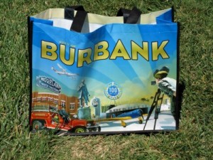 Photo: FLLewis. Media City G -- Burbank reusable centennial bag 