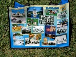 Photo: FLLewis/Media City G -- Burbank then and now snapshots on side two of the centennial reusable bag