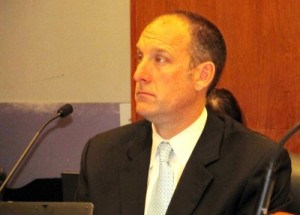 Photo: FLLewis/Media City G -- City Manager Mike Flad at a city council meeting at Burbank City Hall March 15, 2011