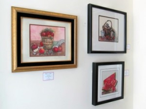 Photo: FLLewis/Media City G -- Watercolors by artist Rosalba Acevedo at the Geo Gallery 1545 Victory Boulevard Glendale March 12, 2011