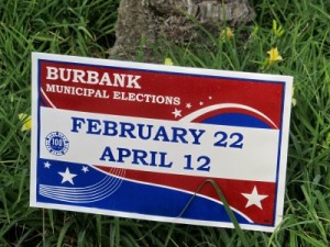 Photo: FLLewis/Media City G -- Burbank Municipal Elections sign 
