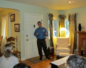  Photo: FLLewis/Media City G -- Burbank City Council candidate Bob Frutos made a pitch for support at a "meet and greet" on North Orchard Drive in Burbank, March 21, 2011