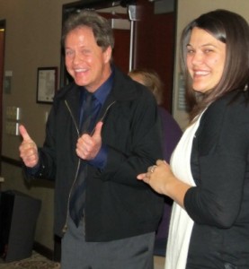 Photo: FLLewis/Media City G -- Radio personality Rick Dees gives the thumbs-up after introducing TV producer Chuck Fries at the Buena Vista Library in Burbank March 22, 2011