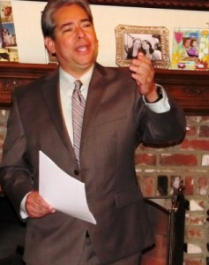 Photo: FLLewis/Media City G -- City Council candidate Bob Frutos gave his pitch to a high-powered crowd at a fundraiser in Burbank March 23, 2011