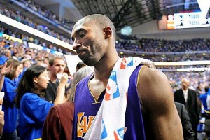Photo: Wally Skalij/Los Angeles Times -- A dejected Kobe Bryant leaves the American Airlines Arena after the Lakers are eliminated from the playoffs in Dallas May 08, 2011
