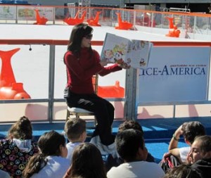 Photo: FLLewis/ Media City G -- Kristi Yamaguchi read her book "It's A Big world, Little Pig!" to school children at The Rink in Downtown Burbank November 4, 2013