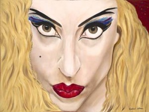 Photo of Lady Gaga courtesy artist Rosalind Williams from her solo exhibit at the ArtLife Gallery in Plaza El Segundo 720-B South Allied Way, El Segundo 90245