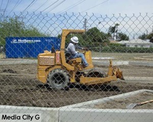 Photo: FLLewis/Media City G -- Construction underway at the new public parking lot on Magnolia Boulevard in Burbank May 9, 2014