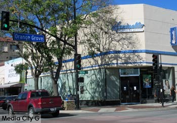 Photo: FLLewis / Media City G -- Now closed Marinello beauty school 200 North San Fernando Blvd. Burbank February 5, 2016