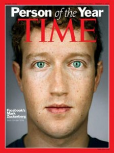 Photo: PRNewsFoto/TIME Magazine --Facebook founder Mark Zuckerberg TIME's 2010 Person of the Year
