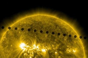 Photo: NASA/SDO, AIA -- The transit of Venus across the face of the sun June 5-6, 2012