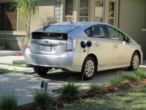 Photo: FLLewis/Media City G -- A Toyota Prius plug-in at a residence on North Griffith Park Drive in Burbank April 11, 2013