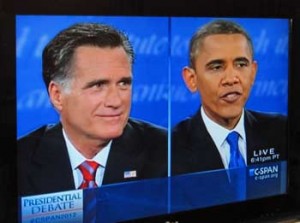 Photo: FLLewis/Media City G -- GOP challenger Mitt Romney and President Barack Obama squared off in the third and final presidential debate of 2012 in Boca Raton, Florida October 22, 2012