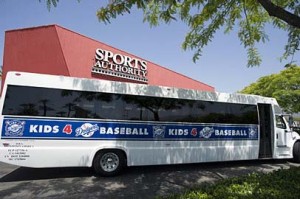Photo: Jon SooHoo/LA Dodgers -- Sports Authority in the Empire Center in Burbank hosted a shopping spree for some kids from Boyle Heights June 14, 2014