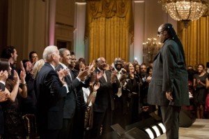 Photo: Pete Souza/White House -- Entertainer Stevie Wonder got a standing ovation from the audience during "The Motown Sound: In Performance at the White House" concert February 24, 2011