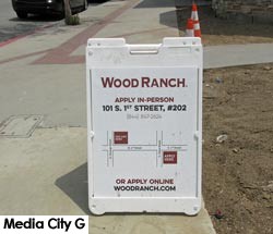 Photo: FLLewis / Media City G -- Wood Ranch hiring sign Burbank May 23, 2016