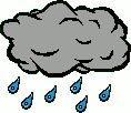 clip art of dark cloud with falling raindrops