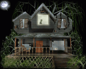 clip art of a haunted house