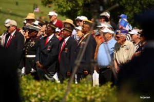 Photo: Terje "Terry" Canavarro/Freelance Photog -- Veterans and others gathered at Forest Lawn Hollywood Hills for a Memorial Day service May 28, 2012
